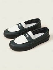 cheap Men-Men's Green Slip-On Loafers, Soft Comfortable Casual Resort Shoes for Outdoor Resort, Vacation Evenings, Smart Casual Wear and Holiday Outfits