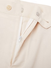 economico Giacche e Completi uomo-Pantaloni eleganti da uomo in lino, plissettati, vestibilità comoda – pantaloni estivi leggeri e casual, gamba larga e dritta, disponibili in marrone, blu navy e beige.