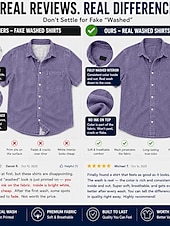 billiga Smart Casual skjortor för män-Herr Skjorta Casual skjorta Knapp upp skjorta Tvätta skjorta i 100 % bomull Svart Vin Marinblå Purpur Brun Kortärmad Slät Kavajslag Ledigt Dagligen Framficka Kläder Bomull Elastan Elegant Mode Ledigt
