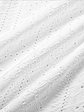  Női Midi ruha Fehér ruha Eyelet ruha Elegáns Alap Klasszikus Napi Vakáció Laza öltözet Sima Ujjatlan Terített nyak Fehér Nyár Tavasz