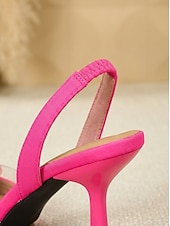 preiswerte Frauen-Florale Pailletten-Slingback-Stilettos für Damen, spitze Partyschuhe für Resort-Abende und Urlaubsveranstaltungen