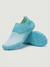 preiswerte Frauen-Bequeme blaue Damen-Wasserschuhe mit rutschfester Sohle &amp;Magic Tape – atmungsaktive, schnelltrocknende Schuhe zum Wandern, für Strand, Pool und Schnorcheln &amp;Wassersport