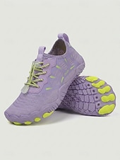 abordables Mujeres-Zapatillas acuáticas azules de secado rápido para mujer con cordones elásticos ajustables: calzado transpirable de ajuste ancho, antideslizante, ideal para la playa, el snorkel y la natación.