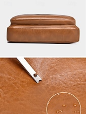 ieftine Genți de Băieți-geantă messenger vintage bărbătească din piele ecologică - geantă de umăr crossbody de mare capacitate cu buzunare multiple &amp;curea reglabilă pentru naveta de afaceri, călătorii &amp;casual de zi cu zi,