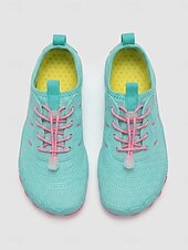 abordables Mujeres-Zapatillas acuáticas azules de secado rápido para mujer con cordones elásticos ajustables: calzado transpirable de ajuste ancho, antideslizante, ideal para la playa, el snorkel y la natación.