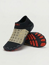 voordelige Vrouwen-Damesblauwe mesh waterschoenen met stippen – ademende, elastische gebreide, sneldrogende instapsneakers met een flexibele antislipzool voor strand, zwemmen, surfen en yoga. &amp; reis