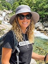 levne Dámské klobouky-Dámský klobouk se širokou krempou, prodyšná síťovaná turistická čepice, skládací polyesterová čepice, UV ochrana, cestovní čepice, čepice na rybaření, kempování, pláž, dovolenou, více barev