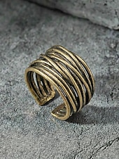 voordelige Heren sieraden-Herenring in bohemian vintage stijl, open koperen ring, verstelbaar, handgemaakt, perfect voor een strandvakantie. &amp;casual accessoire voor dagelijks gebruik
