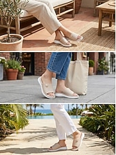economico Sandali Comodi-Sandali da donna comodi con plateau, sandali slip-on imbottiti con plantare morbido per casa, viaggi e uso quotidiano.