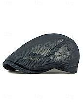 preiswerte Herrenhüte-Herren-Baskenmütze aus Polyester-Mesh, atmungsaktive, verstellbare Schirmmütze in verschiedenen Farben für Outdoor-Aktivitäten wie Angeln, Reisen, Urlaub und den Alltag.