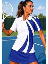 economico Camicia Donna-Per donna Geometrico Maglietta sportiva Polo da golf Maglia da tennis Maglietta da tennis Manica Corta Floreale Bottoni UPF50+ Resistente ai Raggi UV Alta elasticità Traspirante Pallavolo Tennis Golf