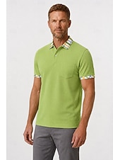 economico Polo Classico da Uomo-Polo da golf da uomo - polo a maniche corte in piqué color block - giallo blu navy verde