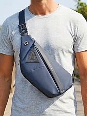 economico Borselli da uomo-Borsa a tracolla da uomo, in poliestere resistente e impermeabile con tracolla regolabile, design moderno e minimalista, ideale per gli spostamenti in città, i viaggi e l'uso quotidiano.