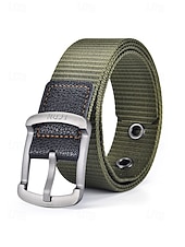voordelige Herenriemen-Stevige, verstelbare herenriem van polyester met gesp, duurzame riem in meerdere kleuren, ideaal voor strandvakantie of dagelijks gebruik. &amp;outdoor sportkleding