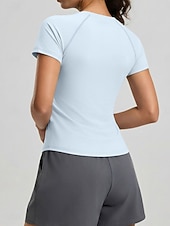  Women's Moisture Wicking Quick Drying T Shirt Tee Top Elegant Stylish Classic Short Sleeve Crew Neck Round Neck Regular Tops Casual Gym Sports Blue Black White Purple Summer Spring