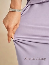  Dam Maxiklänning Volangkjol Elegant Dagligen Semester Bröllopsgäst Spets Multi lager Normal Blommig Ärmlös Rund hals Lila