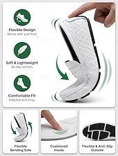 baratos Homens-Mocassins masculinos brancos estilo penny loaf - sapatos leves e macios, fáceis de calçar - calçado refinado para noites de resort, jantares de férias, encontros na praia e um estilo elegante e descontraído.