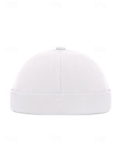 abordables Chapeaux pour hommes-Bonnet en coton sans visière pour homme, bonnet ajustable multicolore idéal pour la pêche, les voyages et les loisirs au quotidien.