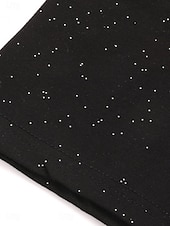 billiga Enkel t-shirt-Dam T-shirt T-tröja Strass Ensfärgat Mode Stylish Klassisk Kortärmad Fyrkantig hals Vanliga toppar Ledigt Dagligen Utekväll Svart Vit Brun Grå Sommar Vår