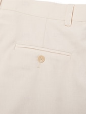 economico Giacche e Completi uomo-Pantaloni eleganti da uomo in lino, plissettati, vestibilità comoda – pantaloni estivi leggeri e casual, gamba larga e dritta, disponibili in marrone, blu navy e beige.