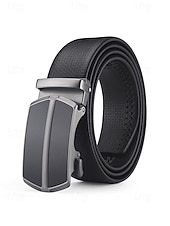 cheap Men's Belts-Men's Genuine Leather Ratchet Belt, Adjustable Dress Belt with Multiple Automatic Buckle Styles for Wedding Parties, Travel Vacation and Daily Casual Wear