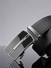 cheap Men's Belts-Men's Genuine Leather Ratchet Belt, Adjustable Dress Belt with Multiple Automatic Buckle Styles for Wedding Parties, Travel Vacation and Daily Casual Wear