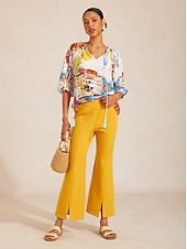 economico Bluse e camicie-top estivo in chiffon con maniche raglan Santorini