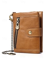 economico Portafogli-Portafoglio da uomo in vera pelle – organizer per carte, contanti e monete, design classico e resistente, ideale per lavoro e tempo libero, per l'uso quotidiano e i viaggi, disponibile in diversi