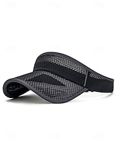cheap Men's Hats-Men's Breathable Mesh Visor Cap Adjustable Sun Hat Lightweight Polyester Sports Golf Visor for Outdoor Fishing Running Tennis Beach Travel Summer UV Protection