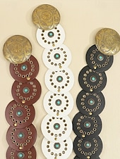 preiswerte Damengürtel-Boho-Gürtel mit runden Conchos für Damen, Western-Taillengürtel aus Kunstleder mit türkisfarbenen Nieten, Vintage-Gürtel mit Concho-Verzierung für Kleider, Festivals, Urlaub, Cowgirl-Look und lässige