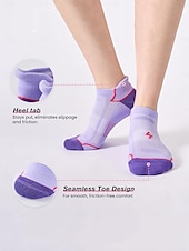 baratos Meias femininas-Meias femininas de cano curto, 6 pares, acolchoadas em algodão, para corrida, respiráveis e ideais para uso diário, academia, caminhada e fitness.