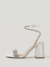 abordables Heeled Sandals-Women's Royal Blue Strappy High Heel Sandals - Elegant Cocktail Party Shoes