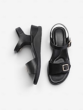 preiswerte Komfortsandalen-Braune, bequeme Keilsandalen für Damen mit Fußgewölbeunterstützung – leichte Sandalen mit verstellbarem Riemen für ganztägigen Tragekomfort und rutschfester Sohle, ideal zum Spazierengehen und Reisen.