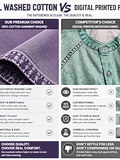 economico Polo classica da uomo-SoftFade™ Camicia in Denim da Uomo Polo in Cotone Casual a Maniche Corte Moda Basic Colore Uniforme Stile Vintage Bottoni Estate Primavera Vestibilità Regolare Nera Blu Navy Verde Scuro Viola Khaki