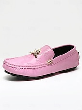 cheap Men-Men's Red Loafers for Resort Evenings - Lightweight Comfort Slip-On Dress Shoes - Elegant Vacation Footwear for Seaside Dinners, Holiday Parties and Smart Casual Evening Wear