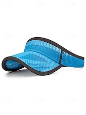 cheap Men's Hats-Men's Breathable Mesh Visor Cap Adjustable Sun Hat Lightweight Polyester Sports Golf Visor for Outdoor Fishing Running Tennis Beach Travel Summer UV Protection