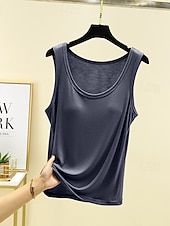  Women's Cold Shoulder Tops Texture Solid Color Casual Sleeveless Regular Tops Casual Light Blue Iron Gray Peacock Green Black Lotus Root Pink Summer Spring