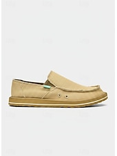 economico Scarpe Casual Slip-On-mocassini slip-on in tela da uomo – scarpe casual leggere e traspiranti per l'estate, la guida e le passeggiate in spiaggia