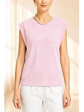 cheap Plain Tank-Women's T Shirt Tank Top Tee Top Striped Elegant Stylish Sleeveless Raglan Sleeves Crew Neck Regular Tops Daily Pink Sky Blue Apricot Summer Spring