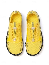 abordables Men-Men's Yellow Water Shoes - Quick-Dry Barefoot Aqua Sneakers - Breathable Non-Slip Outdoor Shoes for Water Activities, Swimming, Beach Walking and Vacation Travel