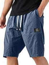 levne Neformální kraťasy-SoftFade™ Pánské šortky Letní šortky Casual šortky Kyselinově wash šortky Patchwork Kapsa Elastický pas Hladký Praný Komfort Prodyšné Délka po kolena Casual Outdoor Pláž Dovolená Móda