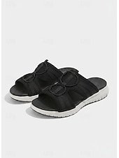 economico Infradito scivolosi-sandali sportivi Flyknit da donna – sandali infradito leggeri in rete grigia, suola flessibile, perfetti per il giardinaggio e le passeggiate quotidiane