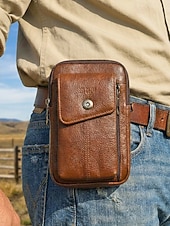 ieftine Genți de Băieți-geantă crossbody bărbătească din piele naturală - borsetă cu 3 compartimente &amp;geantă de umăr cu compartimente multiple, capacitate mare &amp;curea reglabilă pentru călătorii și naveta &amp;casual de zi cu zi,