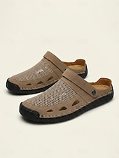 cheap Men-Men's Slip-On Clog Sandals Breathable Cutout Comfort Mule Shoes Casual Lightweight Footwear for Outdoor Resort, Garden Leisure, Travel and Everyday Summer Wear