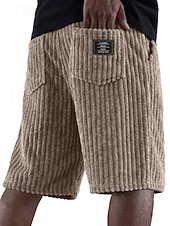 economico Pantaloncini casual-Per uomo Shorts Pantaloncini casual Pantaloncini di velluto a coste Tasca Elastico in vita A coste Semplice Testurizzato Comodità Traspirante Lunghezza al ginocchio Casuale All'aperto Spiaggia