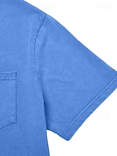 abordables Polo classique pour homme-Homme Polo Chemise 100% coton délavée à l'acide Occasionnel Fête Revers Manche Courte Mode Basique Uni Vintage Affligé Été Printemps Toutes saisons Coupe régulière Marron foncé Noir Vert Claire Rose
