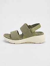 cheap Comfort Sandals-Women's Green Arch Support Comfort Sandals – Adjustable Hook &amp; Loop Walking Sandals with Shock Absorbing Sole for Casual Walking, Travel &amp; All-day Comfort