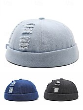 voordelige Herenhoeden-Vintage herenpet van verwassen denim katoen – verkrijgbaar in verschillende kleuren, retro pet voor strandvakantie, dagelijks gebruik en buitenactiviteiten.
