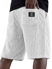 economico Pantaloncini casual-Per uomo Shorts Pantaloncini casual Pantaloncini di velluto a coste Tasca Elastico in vita A coste Semplice Testurizzato Comodità Traspirante Lunghezza al ginocchio Casuale All'aperto Spiaggia