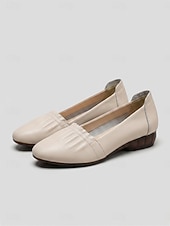preiswerte Ballerinas für Damen-Burgunderrote Ballerinas aus echtem Leder für Damen – bequeme Slipper zum Hineinschlüpfen, ideal zum Spazierengehen, Reisen und für den Business-Casual-Look. &amp;Alltagskleidung